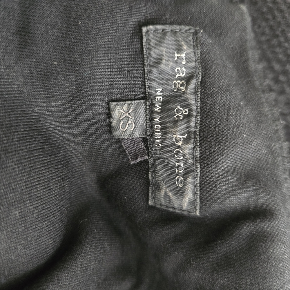 Rag & Bone Black Textured Fit & Flare Dress | XS - Picture 4 of 7
